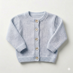 Baby Cardigan with Moss stitch Borders Knitting Pattern – DK 8 Ply (Birth-18 months)