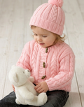 Baby Cable Knit Cardigan, Hat & Hooded Jacket Pattern (PDF Download) Premature -22"