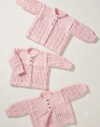 Baby Matinee Coat Knitting Pattern 3 Designs DK 4 Ply Premature–2 Years PDF