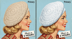 Vintage Crochet Beret & Cap Pattern PDF – Ladies DK Hats