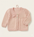 Girls Round neck Lacy frilled yoke Jumper Embroidered flowers Knitting pattern Size 18" - 22" Download Knitting Pattern PDF (Copy)