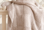 Easy Super Chunky Baby Blanket Seed St & Basket pattern- Knitted in Chunky- Super  wool-  30 x 33 " Knitting pattern Download PDF