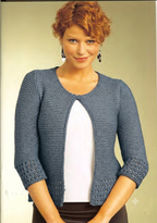 Ladies 8 Ply Knitting Pattern Eyelet Trim Cardigan Jacket XS–XXL PDF