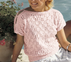 Vintage Ladies Lace Summer Top Knitting Pattern 32–38" PDF