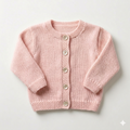 Baby Cardigan with Moss stitch Borders Knitting Pattern – DK 8 Ply (Birth-18 months)