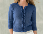 DK Knitting Pattern Frill Cardigan & Top 28–42 in womans
