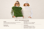 Womens Easy Beginner Round & V Neck Top Cap Sleeves Slipover Sweater Vest  30"-40" Aran 10 Ply Worsted Wool Knitting Pattern PDF download