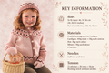 Girl's Fair Isle Cardigan & Matching hat Knitting Pattern DK (8Ply), Children 18-22 chest Instant Download PDF