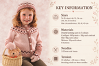 Girl's Fair Isle Cardigan & Matching hat Knitting Pattern DK (8Ply), Children 18-22 chest Instant Download PDF