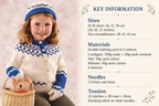 Girl's Fair Isle Cardigan & Matching hat Knitting Pattern DK (8Ply), Children 18-22 chest Instant Download PDF