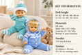Baby Dolls Knitted  Pram set  sweater dungarees cardigan Dolls Clothes 12-22 inch DK 8 Ply Yarn Knitting Pattern PDF download