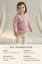 Easy Beginner Baby Hooded Jacket -Boy or Girl- DK-8ply Knitting Pattern 20-22" chest Download PDF