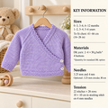 Baby Wrap Cardigan Knitting Pattern – Toddler Ballet Top (PDF Download