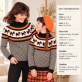 Woman's Child's Scottie Dog Yoked  dog tooth design sweater-Chest 24" up to 40" Aran  10Ply worsted yarn  Knitting pattern Download PDF