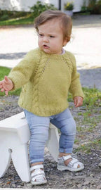 Top-down raglan sweater, knitted in the round drops Alaka Yarn