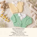 Baby Garter Stitch Cardigan & Waistcoat Knitting Pattern (PDF)