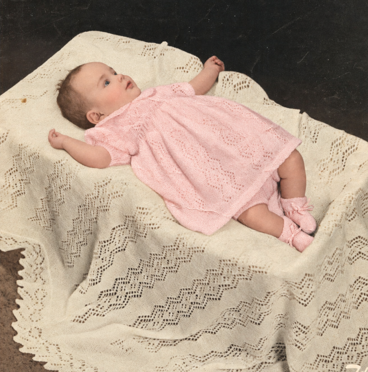 Vintage Baby Layette Book, 20 pages to knit including baby shawl