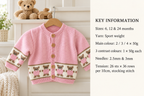 Baby Toddler Teddy Bear Motif Cardigan & Bootees 6 months - 2 years ~ Sports Weight Knitting Pattern pdf instant download