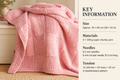 Easy Super Chunky Baby Blanket Seed St & Basket pattern- Knitted in Chunky- Super  wool-  30 x 33 " Knitting pattern Download PDF