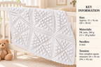 Triangle Bobbly Textured Design Cot Crib Pram Blanket DK (8 ply) 20" x30" Vintage Knitting Pattern PDF Download