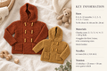 Quick Knit Baby Toddler Easy Garter stitch Duffle Jacket with hood- Pockets Chunky Bulky 12 ply" 16" -26" (0-7y) Download Knitting pattern (Copy)