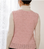 Ladies Vest Knitting Pattern PDF, Textured Sleeveless Top, Bulky Yarn, S–3XL