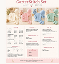 Very Small Baby Garter Stitch Cardigan & bootees- hat Premature 3-5 lbs. ( 5-8 lbs.  8-12 lbs.)