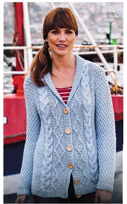 Man & Woman's  Chunky Aran Style V Neck Cardigans- Knitting pattern 32"- 54" PDF Chunky  14 ply