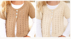 Girls Lace Cardigan Knitting Pattern – DK Weight, Ages 2-11 (PDF Download)