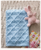 Baby Blanket Knitting Pattern PDF | 4 Pram & Cot Blanket Patterns | DK Baby Blanket | Lace Cable Garter Stitch Knitting