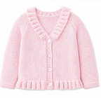 Girls Cardigan Knitting Pattern PDF Download | Raglan V Neck & Round Neck Cardigans | Ages 1-12 Years | 24-34 Inch Chest | DK 8 Ply Yarn