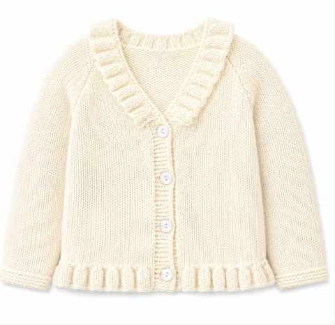 Girls Cardigan Knitting Pattern PDF Download | Raglan V Neck & Round Neck Cardigans | Ages 1-12 Years | 24-34 Inch Chest | DK 8 Ply Yarn
