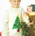 Vintage Christmas Tree Sweater Knitting Pattern, Easy Knit DK Yarn (PDF Download)