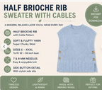 Ladies Sweater Vest Knitting Pattern PDF Download Round Neck Sleeveless Top Side Fastening & Long Back 32-56 Inch Bust Super Chunky wool