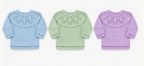 Baby Child Sweater Knitting Pattern PDF, Eyelet Yoke Jumper, DK, 0–7 Years