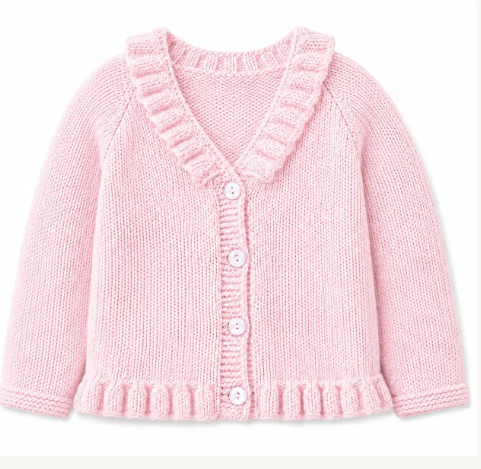 Girls Cardigan Knitting Pattern PDF, V Neck & Collared Cardigan, DK, 1–12 Years