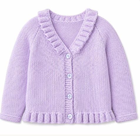 Girls Cardigan Knitting Pattern PDF, V Neck & Collared Cardigan, DK, 1–12 Years