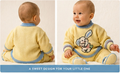 Child's Sweater & pants with embroidered rabbit Knitting Pattern -4 Ply wool  Instant Download Knitting pattern Height 74cm