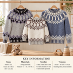 Fair Isle Chunky Sweater Knitting Pattern, Nordic Design (PDF Download)