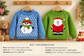 Child's Santa & Snowman sweaters Christmas Jumper Boy- Girl- Knitting Pattern -DK 8ply (Light Worsted weight) Download PDF fits 20 -30 chest