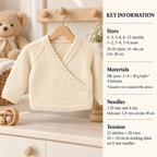 Baby Wrap Cardigan Knitting Pattern – Toddler Ballet Top (PDF Download