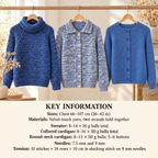 Womans Childs Easy Raglan Polo Neck sweater & Cardigans with or without collar fits age 6 years- to adult