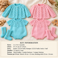 Baby Lacy Jacket ~ Romper Suit & Matching socks Sport weight (5 ply) Baby quick knit yarn Fits 3- 12 months  Knitting pattern -Download PDF