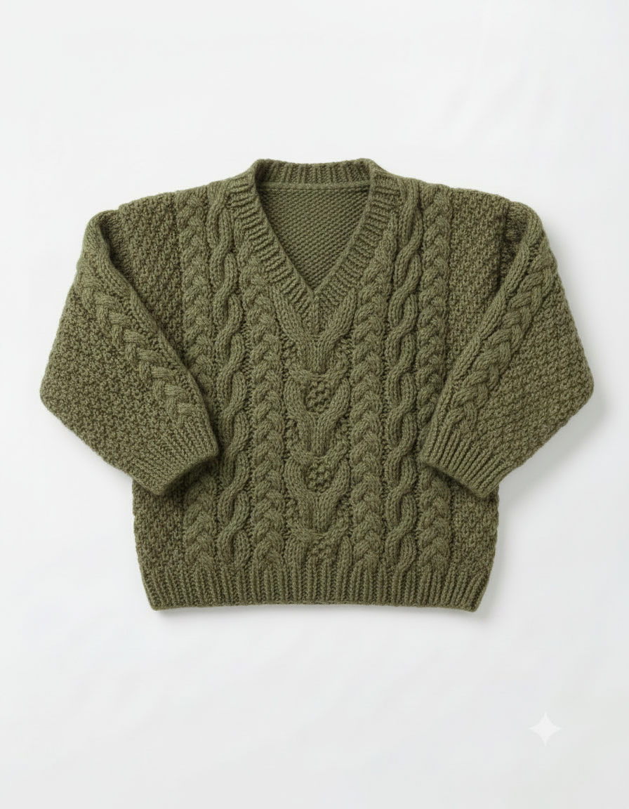 Baby Child Cable Sweater & Slipover DK Knitting Pattern 16–28in