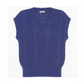 Knitting Pattern Ladies Teens Cable Slipover Chunky 30–40 in  Odpins knitting pattern for a loose-fitting, V-neck cable slipover