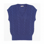 Knitting Pattern Ladies Teens Cable Slipover Chunky 30–40 in  Odpins knitting pattern for a loose-fitting, V-neck cable slipover