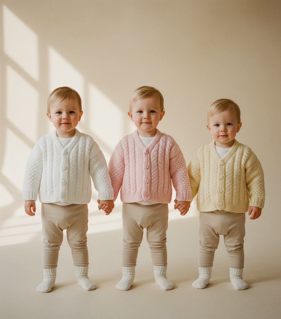 Baby Child Cardigans & Bolero Aran Knitting Pattern 16–26"