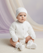 Baby Knitting Pattern 4 Ply Jacket Cardigan Hat Mittens Booties Premature–2 Years