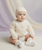 Baby Knitting Pattern 4 Ply Jacket Cardigan Hat Mittens Booties Premature–2 Years