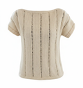 Womens Sweater Vest slash Neck Top Cap Sleeve Jumper Slipover 32"-46" Aran 10 ply Worsted Wool Knitting Pattern PDF download